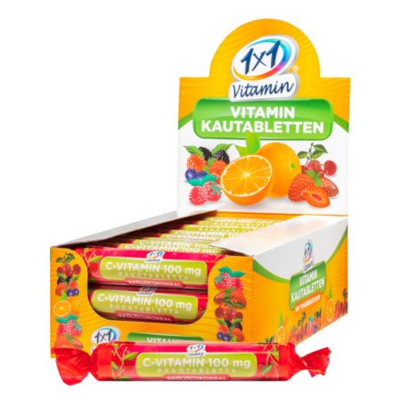 1x1 Vitaday C-vitamin 100 mg cseresznyeízű szőlőcukor 17x