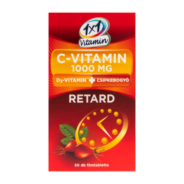 1x1 Vitamin C-vitamin 1000 mg + D3 RETARD filmtabletta csipkebogyóval 50x